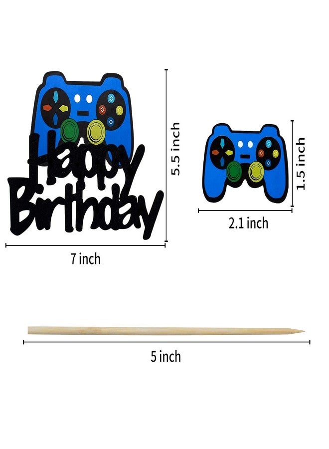 Festiko®Video Game Party Cake Topper Decoration Supplies, 25pcs Gaming Theme Party Cake Topper for Boys, Video Game Controller Birthday Cupcake Topper Decor Sign - Image 2